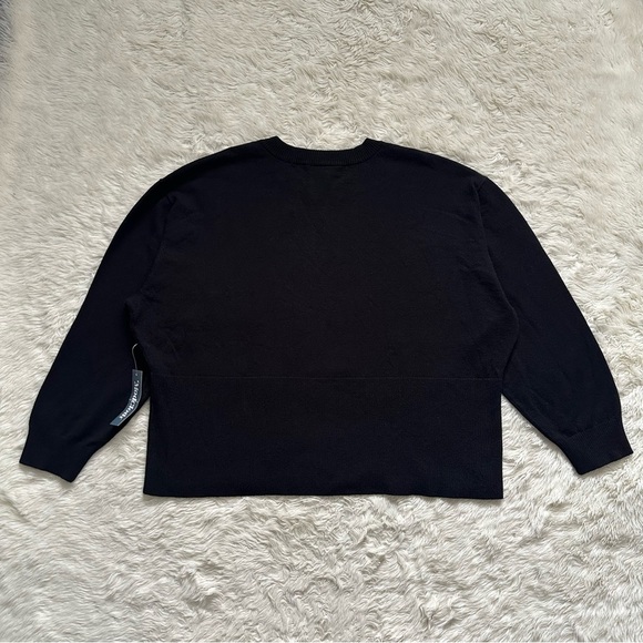 ModCloth Top Slice Of Life Sweater Cutouts Knit Long Sleeve Black Sz 2X NWT New - Picture 4 of 12